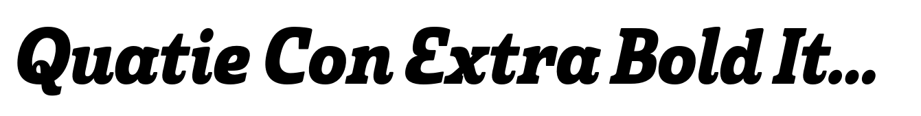 Quatie Con Extra Bold Italic